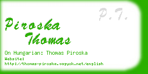 piroska thomas business card